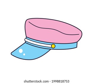 Fashionable glamour vogue haute couture cap isolated vector