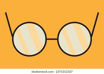 fashionable glasses with round glasses