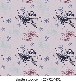Fashionable graphics. Seamless pattern. Design of fabric, dresses, bed linen, wrapping paper. Paper wrapping pattern, fabric prints, wallpaper decor. Abstract seamless pattern.