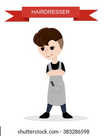 The fashionable hairdresser. Flat hairdresser 