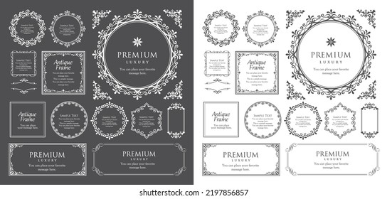 Fashionable Halloween motif frame design, ivy-like pattern.