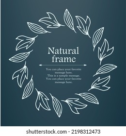 Fashionable Halloween motif frame design, ivy-like pattern.