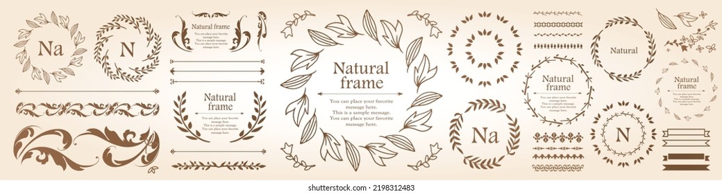 Fashionable Halloween motif frame design, ivy-like pattern.