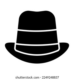 A fashionable hat icon design, editable vector
