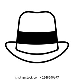 A fashionable hat icon design, editable vector
