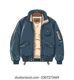 fashionable jacket for men icon isolated