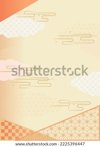 Fashionable Japanese paper pattern background illustration