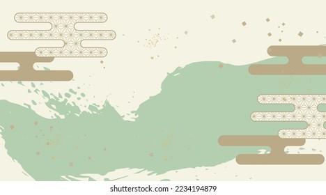 Fashionable Japanese pattern background pattern illustration