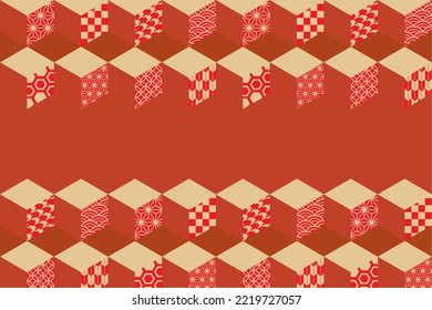 Fashionable Japanese pattern BOX background illustration