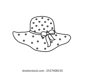 Fashionable Ladies Hat Vector Art