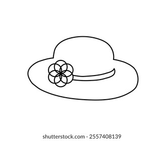 Fashionable Ladies Hat Vector Art