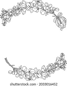 Fashionable leaf round decorative frame