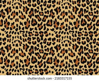 Fashionable leopard print seamless texture vector graphics for printing clothes, paper, fabric.