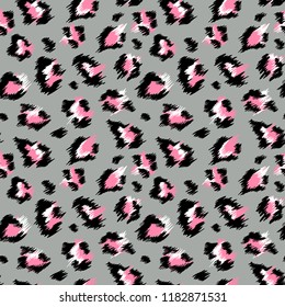 Fashionable Leopard Seamless Pattern. Stylized Spotted Leopard Skin Background for Fashion, Print, Wallpaper, Fabric. Vector illustration