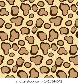 Fashionable Leopard Seamless Pattern. Stylized Spotted Leopard Skin Background for Fashion, Print, Wallpaper, Fabric. Vector illustration