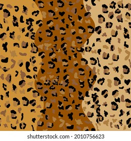 Modisch Leopard Seamless Muster. Stilisierter Leopardenhintergrund für Mode, Druck, Tapete, Stoff.