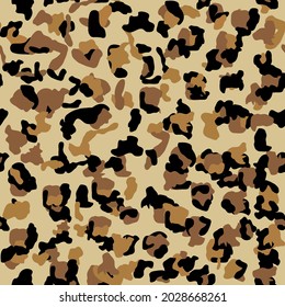 Fashionable Leopard Seamless Pattern. Stylized Spotted Leopard Skin Background for Fashion, Print, Wallpaper, Fabric.