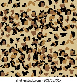 Fashionable Leopard Seamless Pattern. Stylized Spotted Leopard Skin Background for Fashion, Print, Wallpaper, Fabric.