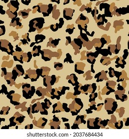 Fashionable Leopard Seamless Pattern. Stylized Spotted Leopard Skin Background for Fashion, Print, Wallpaper, Fabric.