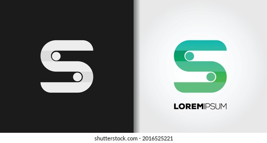 fashionable letter s logo template vector set