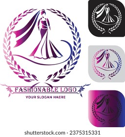 Fashionable logo with Gradient color