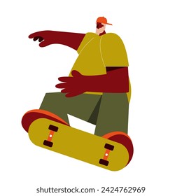 Fashionable man standing concept illustrations