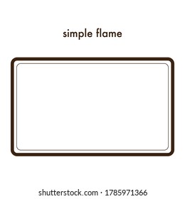Fashionable material with a simple square frame
