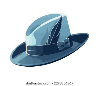 Fashionable men wear old fashioned fedora isolated