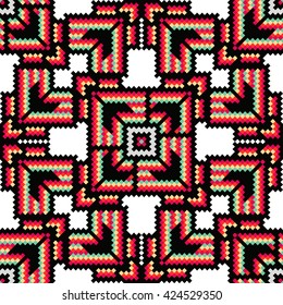 Fashionable modern seamless geometric pattern, a scarf in a bohemian style, rich glamor vector drawing.