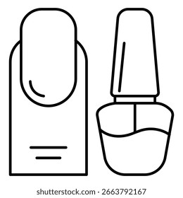 Icono de Vector polaco de uñas de moda para maquillaje
