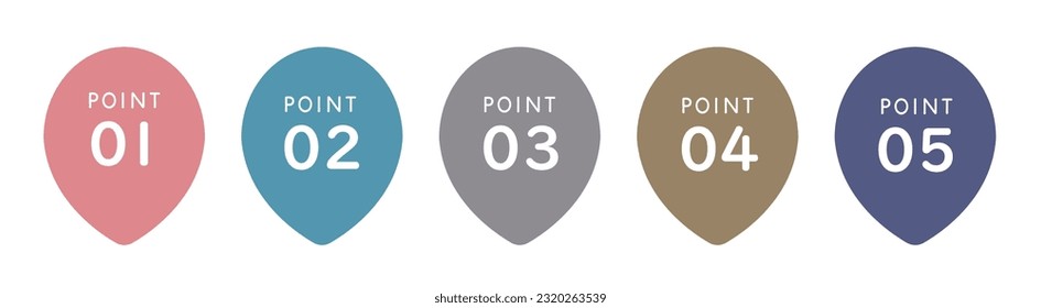 Fashionable number treatment. Icon design material.