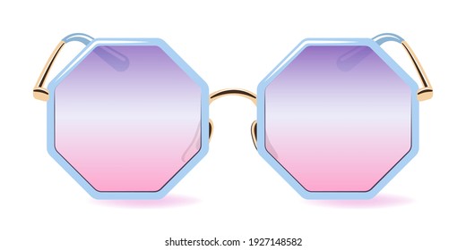 octagonal isolated pink transparent