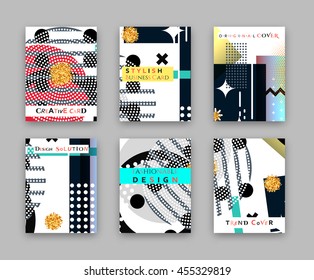 Fashionable Original Cover. Stylish Business Card. Design Template Bright Solution, Creative Frame Surface. Abstract Composition, Error Texture, Collection Brochure 6 Sheet, Elements Part Construction