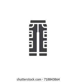 Fashionable pants icon vector, filled flat sign, solid pictogram isolated on white. Symbol, logo illustration.