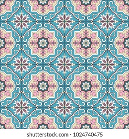 Fashionable pattern in the Arab style, seamless background, arabesque vector.