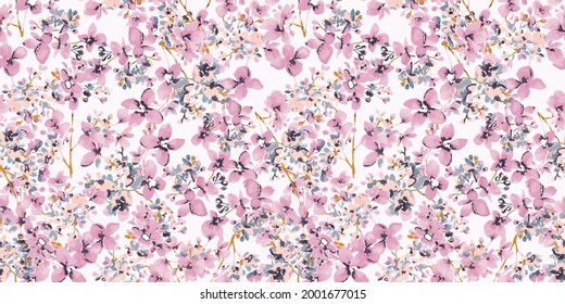 Fashionable pattern flowers. Floral background for textiles. Liberty style. fabric, covers, manufacturing, wallpapers, print, gift wrap.