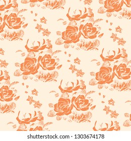 Fashionable pattern in small flowers