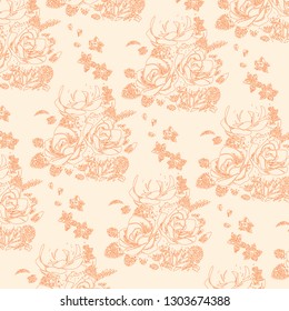 Fashionable pattern in small flowers