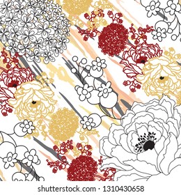 Fashionable pattern in small flowers. 