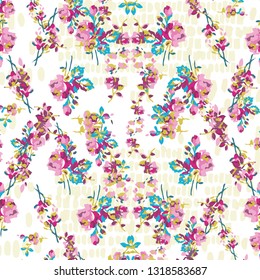 Fashionable pattern in small flowers.