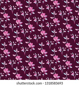 Fashionable pattern in small flowers.