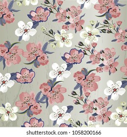 Fashionable pattern in small flowers. Floral background for textiles. Liberty style. fabric, covers, manufacturing, wallpapers, print, gift wrap.