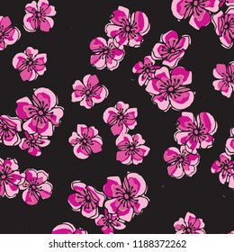 Fashionable pattern in small flowers. Floral background for textiles. Liberty style. fabric, covers, manufacturing, wallpapers, print, gift wrap.