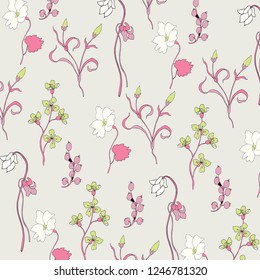 Fashionable pattern in small flowers. Floral background for textiles.