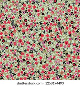 Fashionable pattern in small flowers. Floral background for textiles.
