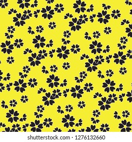 Fashionable pattern in small flowers. Floral background for textiles.

