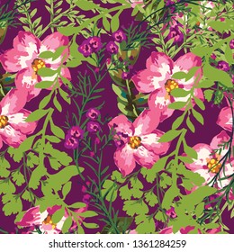 Fashionable pattern in small flowers. Floral background for textiles.