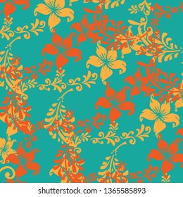 Fashionable pattern in small flowers. Floral background for textiles.
