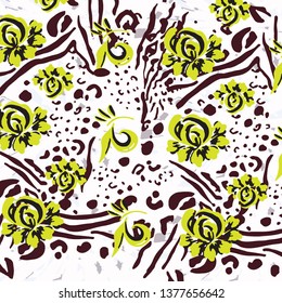 Fashionable pattern in small flowers. Floral background for textiles