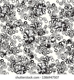 Fashionable pattern in small flowers. Floral background for textiles
